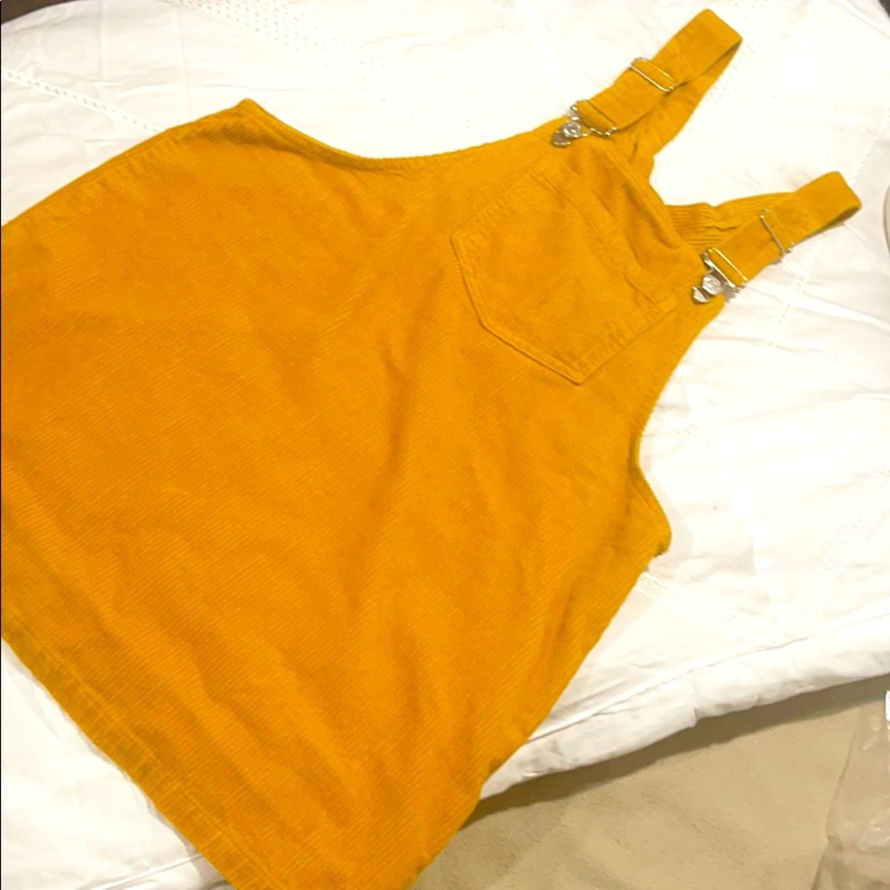 Overall skirt in mustard!